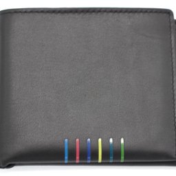 ポールスミス　PS Paul Smith　二つ折りカード財布　M2A-6600-APSSTR　牛革　カウレザー　ブラック　小銭ポケット無し　スリム