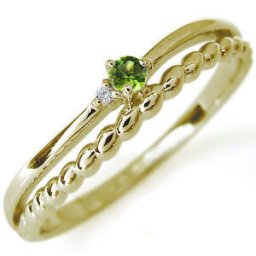 指輪 18金 18k リング 天然石 ピンキーリング 一粒 普段 使い 自分用