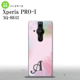 XperiaPRO-I Xperia PRO-I スマホケース 背面ケース ハードケース ぼかし 花柄 ピンク +アルファベット 背面カバー android nk-xproi-1593i