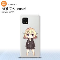 SH-54B SHG05 AQUOS sense6 スマホケース ソフトケース 女の子 C クリア メンズ レディース nk-sens6-tp1334