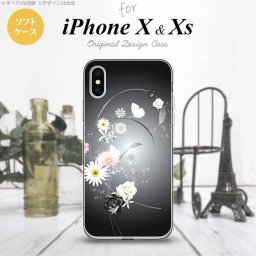 【iPhoneX】【スマホケース/スマホカバー】【アイフォンX】iPhoneX スマホケース カバー アイフォンX 花柄・ミックス 黒 nk-ipx-tp271【メール便送料無料】