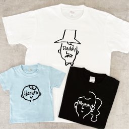 【名入れ】3枚親子セット 顔ネームTシャツ・ロンパース 誕生日 出産祝い 結婚祝い 名前入り 家族 夫婦 親子 ファミリー ファミリーフォト お揃い ペア ペアルック ペアTシャツ 親子ペア 夫婦ペア マタニティフォト 結婚記念 プレゼント ギフト ペアギフト ホワイトデー バレンタインデー クリスマスプレゼント
