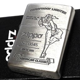ZIPPO ライター 限定 ウィンディー アメリカン クラシック ジッポ ロゴ 銀 シリアルナンバー かわいい シルバー お洒落 American classic 銀古美 彫刻 Windy レトロ おしゃれ メンズ ギフト プレゼント