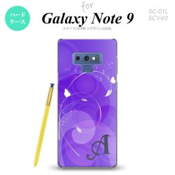 Galaxy Note 9 ギャラクシー ノート9 SC-01L SCV40 スマホケース カバー ハードケース 花・フラワー 紫 イニシャル 対応 nk-note9-201i[スマホ,スマホケース,スマホカバー,ケース,カバー,ジャケット]