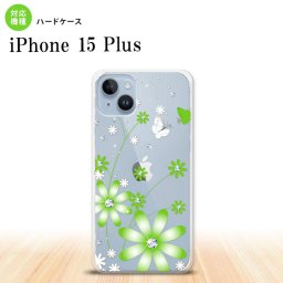 iPhone15 plus iPhone15 plus スマホケース 背面ケース ハードケース 花柄 ガーベラ 緑 2023年 9月発売 nk-i15pl-803