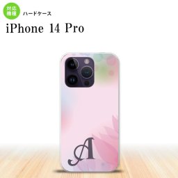 iPhone14 Pro iPhone14 Pro スマホケース 背面ケース ハードケース ぼかし 花柄 ピンク +アルファベット 2022年 9月発売 nk-i14p-1593i