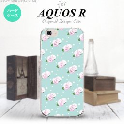 【SH03J】【スマホケース/スマホカバー】【アクオス R】SH03J スマホケース AQUOS R SH-03J カバー アクオス R 花柄・バラ（H） 水色 nk-sh03j-261【メール便送料無料】