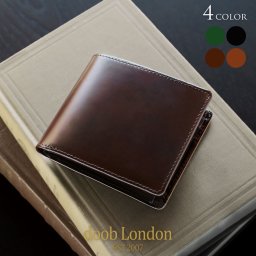 【名入れ 可能】doob London コードバン 二つ 折り財布 メンズ 本革 一枚革 グリーン/ライトブラウン/ダークブラウン/ブラック ブランド 財布 紳士 馬革バレンタイン チョコ 以外  父   普段使い春財布  バレンタイン (09000138r) クリスマス バレンタイン 父の日 女性 定年退職 バレンタイン 成人祝い