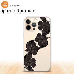 iPhone13ProMax iPhone13 Pro Max ケース ソフトケース ハイビスカス A 黒 iPhone13 プロ マックス 6.7インチ おしゃれ かわいい メンズ レディース キッズ デザインたくさん nk-i13pm-tp081