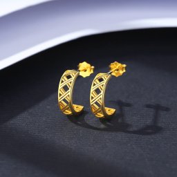 ピアス 両耳用 キュービックジルコニア シルバー925 イエローゴールド スタッド 石なし おしゃれ 可愛い かわいい きれいめ カール ce20112311