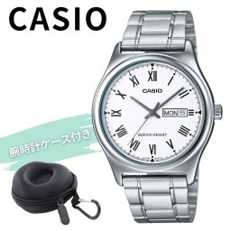 希少海外モデル カシオ 腕時計 メンズ チープカシオ チプカシ メタル ホワイト シルバー シンプル 日付 曜日 日常生活防水 ビジネス 社会人 誕生日 ギフト CASIO 時計 成人 卒業 入学