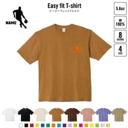 ドリブル  名入れイージーフィットTシャツ ビッグシルエット ワイドTシャツ ゆったりめ ラージ 韓国風 アメカジ トレンド レイヤード だぼだぼ   バスケットボール B系 ストリート系