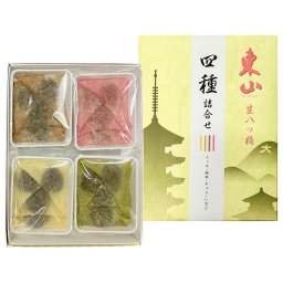 東山八ツ橋本舗 生八ツ橋 詰め合わせ ニッキ 抹茶 チョコ いちご 4種 各4個入り 計2箱 京都名物 和菓子 京都 銘菓 お茶請け おやつ