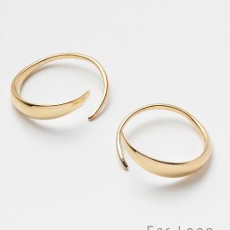 トムウッド TOM WOOD E38JZNA01S925 9k ピアス Ear Loop レディース アクセサリー イヤリング ループピアス 両耳販売 シルバー925 ゴールド 9k GOLD ペア ジュエリー ギフト プレゼント お祝い 記念 かわいい おしゃれ クリスマス ゴールド M