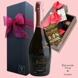 夏ギフト お中元 ワイン ギフト 【送料無料】【ノンアルコールスパークリング×チョコ】【ソージェニーロゼマノワールデサクレ× ショコラ 3個入】ショコラ ボンボンショコラ リボン包装 「パッション タンザニア メキシック」