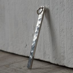 ツチめのペンダント(細) ネックレス ハンドメイド オーダー シルバー シンプル 上品 おしゃれ Silver 950 マモる 手作り 手づくり　ダイヤモンド