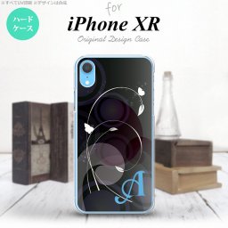 iPhoneXR iPhone XR スマホケース ハードケース バタフライ 蝶 A 黒 +アルファベット メンズ レディース nk-ipxr-204i