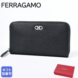 フェラガモ Salvatore Ferragamo サルヴァトーレフェラガモ 長財布 メンズ ラウンドファスナー ブラック×ブルー 721820 66A590 001 送別会 誕生日 お中元 結婚祝い 結婚式 彼氏 息子 夫 男性 財布 高級 父の日 母の日 即日発送クリスマスプレゼント ファッション小物 ホワイトデー