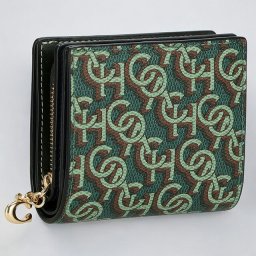 コーチ 二つ折り財布 レディース ブランド COACH シグネチャー CF522 IMGRN 1 グリーン
