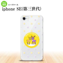 iPhoneSE 3 iPhoneSE 3 スマホケース ハードケース トナカイ ワッペン 黄 メンズ レディース nk-ise3-622