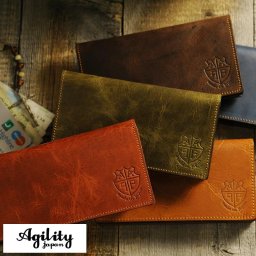 AGILITY ミニマム長財布 メンズ 本革 日本製 小さめ コンパクト