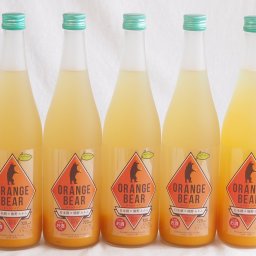 5本セット(日本酒×熊野みかん ＯＲＡＮＧＥ ＢＥＡＲ オレンジベア 7%(三重県)) 720ml×5本