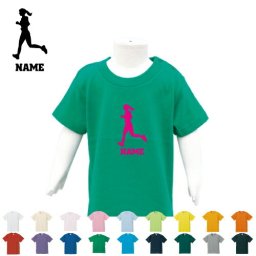 「女子マラソン」名入れTシャツ/ベビー服、キッズ服、お名前、子供服、キッズウェア、こども服、入園、入学、新学期、幼稚園、保育園、小学校、夏服【ネコポス発送可】【cf_bst】