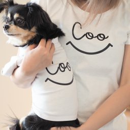 スマイリーペアTシャツ S-XLサイズ 犬 飼い主 ペアルック ペットとお揃い ペット 愛犬とお揃い 犬と名入れ 名前入り 名入り 名前入り 犬の服 Tシャツ 春 半袖 おしゃれ 服 好き プレゼント 女性 男性 誕生日 還暦 小型中型ギフト 楽天
