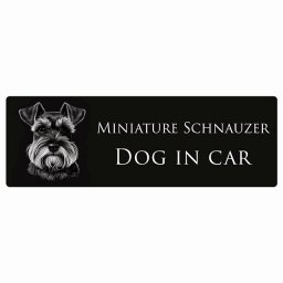ドッグ カーステッカー イラスト付 Dog in Car ミニチュアシュナウザー Aタイプ セーフティサイン 犬種別 長方形 15x5cm シール リア あおり運転対策 Dog Sticker 屋外 屋内 防水 かわいい おしゃれ 安全対策 カーサイン