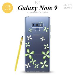 Galaxy Note 9 ギャラクシー ノート9 SC-01L SCV40 スマホケース カバー ソフトケース 花柄 緑 nk-note9-tp807[スマホ,スマホケース,スマホカバー,ケース,カバー,ジャケット]