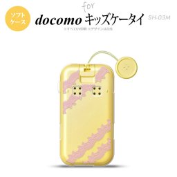 SH-03M キッズケータイSH-03M スマホケース ソフトケース レース 帯 A ピンク メンズ レディース nk-sh03m-tp1095
