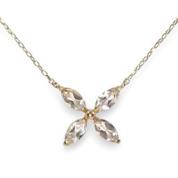 10金（K10）ホワイトトパーズネックレス マーキスカットエックスクロスペンダントネックレス3047【送料無料】【11月誕生石】【レディース,激安,特価,通販】