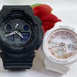カシオ 恋人たちのGショック ペアウォッチ G-SHOCK BABY-G GA-100-1A1JF BGA-250-7A2JF 電池式 送料無料 国内正規品 記念日 誕生日 プレゼント お揃い ブラック 黒 ホワイト 白 クリスマス お祝い 結婚 婚約 20代 30代 40代 50代 カップル 夫婦