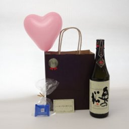 父の日 純米大吟醸セット (奥の松酒造 艶のある吟醸香に、心地よいまでの辛みと味わい純米大吟醸 720ｍｌ)メッセージカード ハート風船 ミニチョコ付き