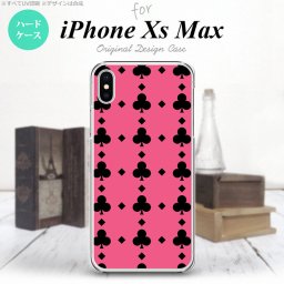 iPhoneXsMax iPhone XS Max スマホケース ハードケース トランプ クラブ ピンク 黒 メンズ レディース nk-ixm-532