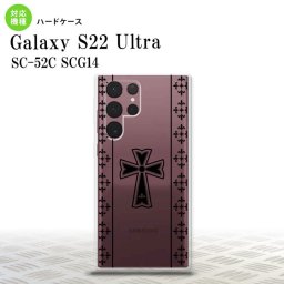 SC-52C SCG14 Galaxy S22 Ultra スマホケース 背面ケース ハードケース ゴシック クリア 黒 メンズ レディース nk-s22ul-1005