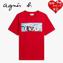 【送料無料】【ラッピング無料】アニエスベー agnes b Tシャツ アーティスト ユニセックス レッド 綿100％  ブランド 正規品 新品 ギフト プレゼント 人気 おすすめ 誕生日 記念日 クリスマス