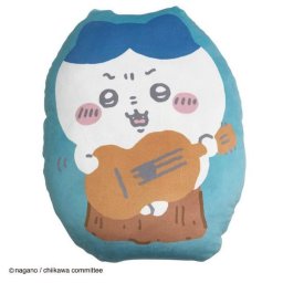 ちいかわ ハチワレ ダイカット クッション ブルー インテリア 抱きまくら