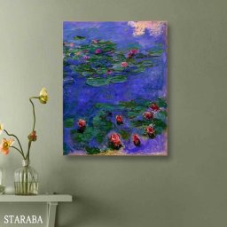 クロード モネ 睡蓮 パネル 40cm×50cm 名画 絵画 インテリア 油絵 風景画 壁掛け 装飾 ホテル カフェ リビング ファブリック アートパネル プレゼント 母の日 送料無料