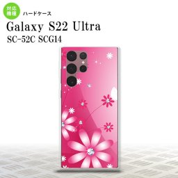 SC-52C SCG14 Galaxy S22 Ultra スマホケース 背面ケース ハードケース 花柄 ガーベラ ピンク メンズ レディース nk-s22ul-066