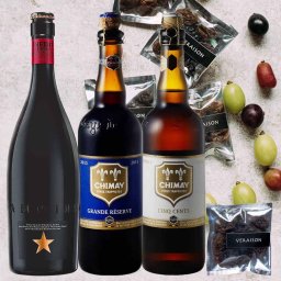 夏ギフト お中元 ビール ギフト ビール ギフト 海外 ビール おつまみ レーズン 3本セット【スペインビール イネディット ベルギービール シメイブルー シメイ ホワイト】750ml 国産レーズン1pack 家飲み 簡易包装・段ボール配送