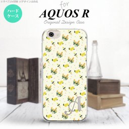 【SH03J】【スマホケース/スマホカバー】【アクオス R】SH03J スマホケース AQUOS R ケース アクオス R イニシャル 花柄・バラ（F） 黄 nk-sh03j-251ini【メール便送料無料】