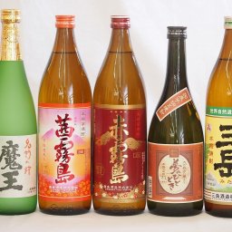 大分県最古の蔵元井上酒造 芋焼酎夢のひととき飲み比べ5本セット(魔王 赤霧島 茜霧島 夢のひととき 三岳)720ml×5本