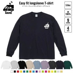 TV中継車   名入れイージーフィットロングスリーブTシャツ ビッグシルエット 長袖 ロンT ゆるかわ 韓国風 アメカジ トレンド レイヤード だぼだぼ   乗り物　車　はたらく　趣味 B系 ストリート系