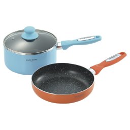 【ギフト対応無料】マリ・クレール カラーズ アルミ片手鍋18cm&フライパン20cm (MC-076R) ※送料無料(北海道・沖縄は除く)