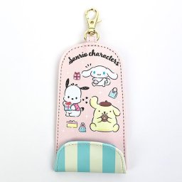 サンリオ サンリオキャラクターズ リールキーケース キーホルダー 通学 小学生 ピンク