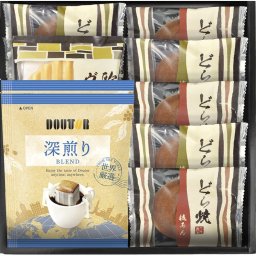 お中元 お返し 内祝い ギフト 和菓子 ドトールコーヒー＆どら焼き 詰合せDR-20 新築 お礼 引越し 志 仏事 送料無料