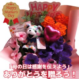 母の日 プレゼント 人気 鉢植え ビーンベアー入  季節のお花お任せ  母の日 花 人気 プレゼント