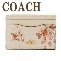 コーチ COACH レディース カードケース 名刺入れ 定期券入れ パスケース レザー 花柄 ピンク 91789IMCAH 【ネコポス】 ブランド 人気