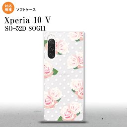 Xperia10V Xperia10V スマホケース 背面ケースソフトケース バラ ドット クリア 2023年 7月発売 nk-xp105-tp785